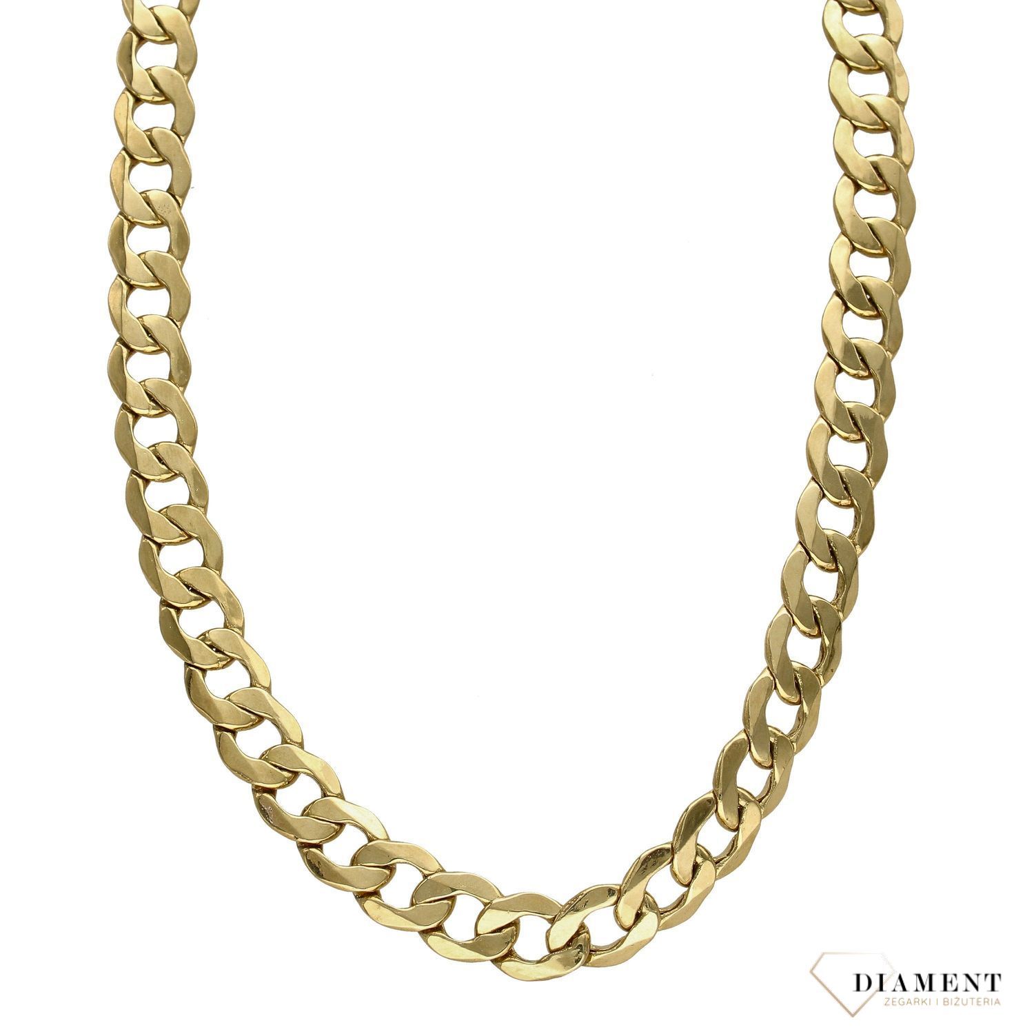 Złoty łańcuszek 585 pancerka 9 mm DIA-LAN-1117-585D 9mm  ✅ Złoty łańcuszek o splocie pancerki ✅.jpg